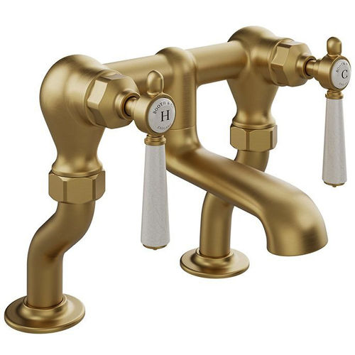 Vado Axbridge Bath Filler Tap With Lever Handles (Brushed Brass).