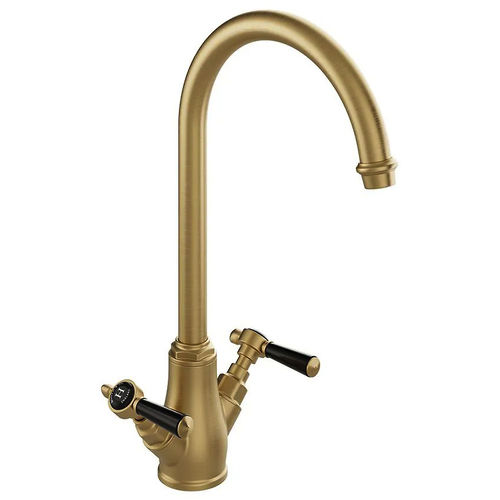 Vado Axbridge Kitchen Mixer Tap With Lever Handles (Brushed Brass).