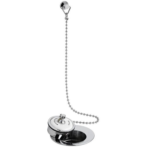 Vado Axbridge Basin Waste With Ceramic Plug & Chain (Chrome & White).