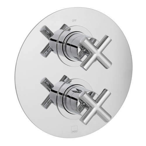 Vado Elements Thermostatic Shower Valve With 2 Outlets (Chrome).