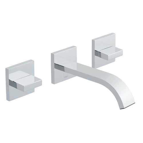 Vado Geo Wall Mounted Basin Mixer Tap With 167mm Spout (Chrome).