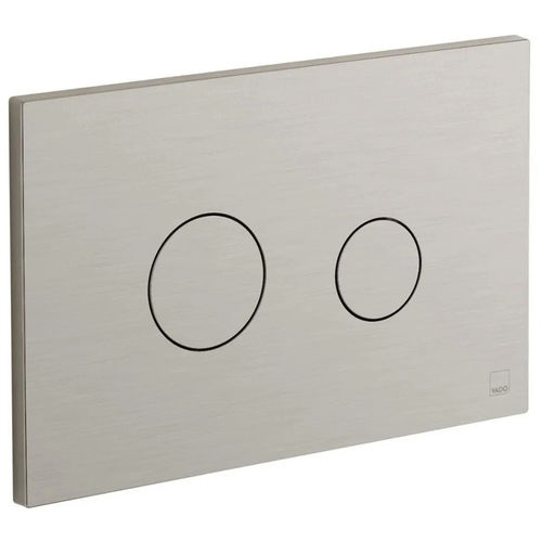 Vado Flush Plates Flush Plate With Round Buttons (Brushed Nickel).