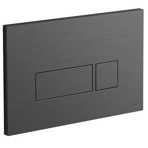 Vado Flush Plate With Square Buttons (Brushed Gunmetal).