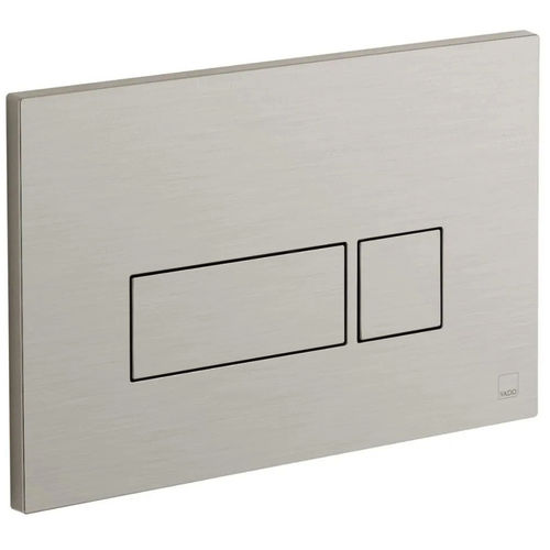 Vado Flush Plate With Square Buttons (Brushed Nickel).