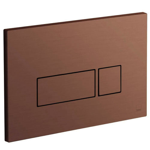Vado Flush Plate With Square Buttons (Brushed Bronze).
