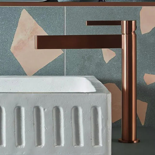 Vado Edit Tall Basin Mixer Tap (Brushed Bronze).