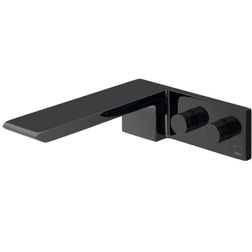 Vado Omika Noir Wall-Mounted Basin Mixer Tap (Polished Black).