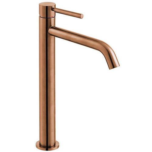 Vado Origins Slimline Tall Basin Mixer Tap (Brushed Bronze).