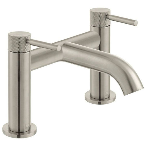 Vado Origins Bath Filler Tap With Knurled Accents (Brushed Nickel).