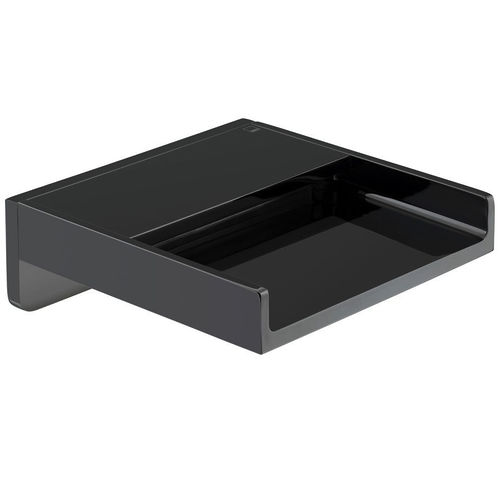 Vado Omika Noir Wall-Mounted Waterfall Bath Spout (Polished Black).