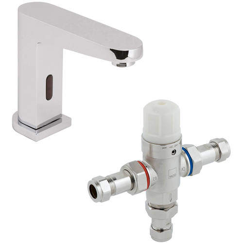 Vado Life Infra-Red Mono Basin Tap & In-Line Thermostatic Valve.