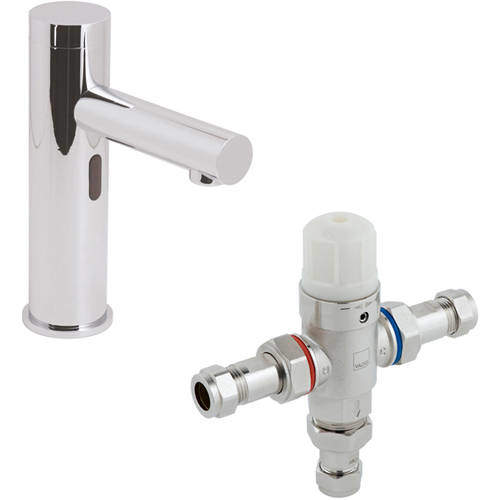 Vado Zoo Infra-Red Mono Basin Tap & In-Line Thermostatic Valve.