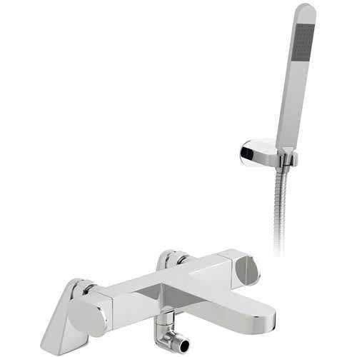 Vado Life Thermostatic Bath Shower Mixer Tap With Kit (Chrome).