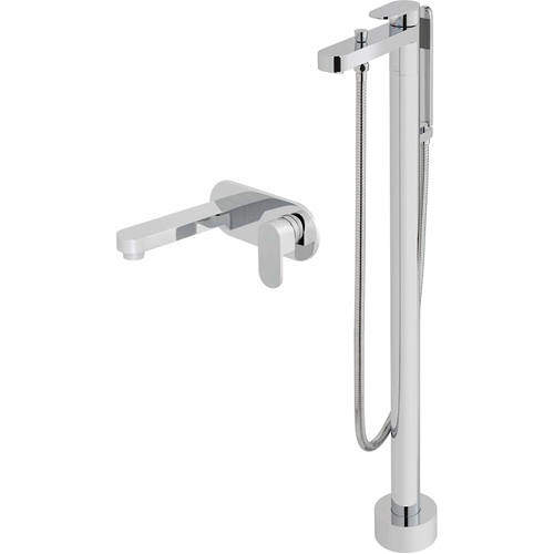 Vado Life Floor Standing Bath Shower Mixer & Wall Mounted Basin Taps Pack.