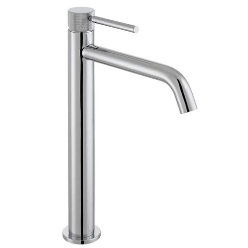 Vado Origins Slimline Tall Basin Mixer Tap With Knurled Accents (Chrome).