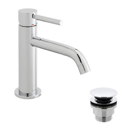 Vado Origins Slimline Mono Basin Mixer Tap With Waste (Chrome Handle).