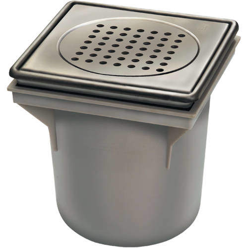 VDB Bucket Drains ABS Drain 200x200mm (S Steel Frame & Grate).