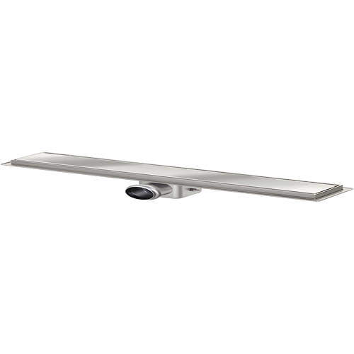 VDB Channel Drains Standard Shower Channel 1100x100mm (Plain, S Steel).