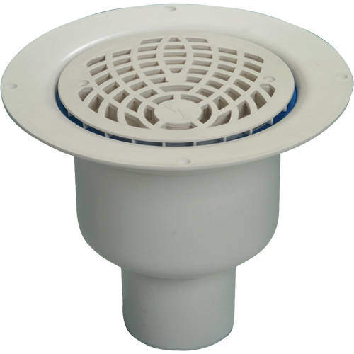 VDB Vinyl Drains Shower Drain With 75mm Vertical Outlet (150mm, PEH).