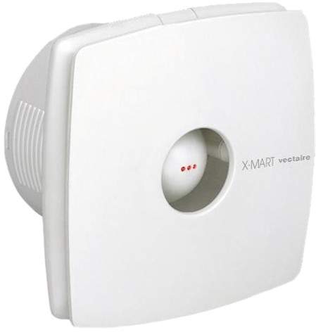 Vectaire X-Mart Timer Extractor Fan. 100mm (White).