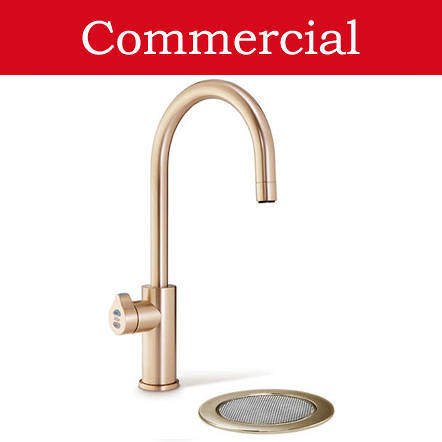 Zip Arc Design Filtered Boiling & Chilled Tap & Font (41 - 60 People, Brushed Rose Gold).