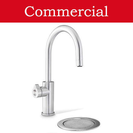 Zip Arc Design Boiling, Chilled & Sparkling Tap & Font (41 - 60 People, Brushed Chrome).