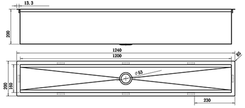 Additional image for Accessory Trough Channel Sink (1200x160mm, Copper).