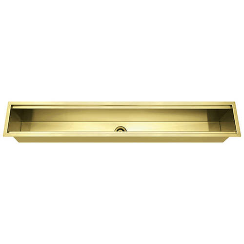 Additional image for Accessory Trough Channel Sink (1200x160mm, Gold Brass).