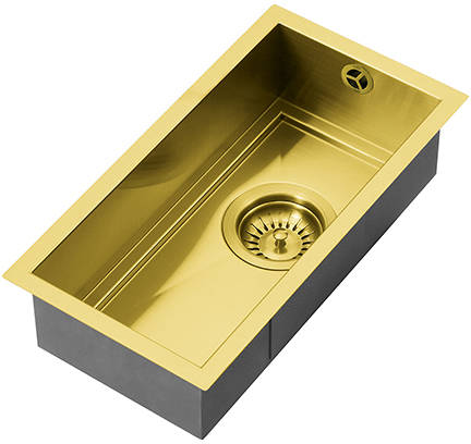 Additional image for Axix Uno SOS Undermount Kitchen Sink (190x400mm, Gold Brass).