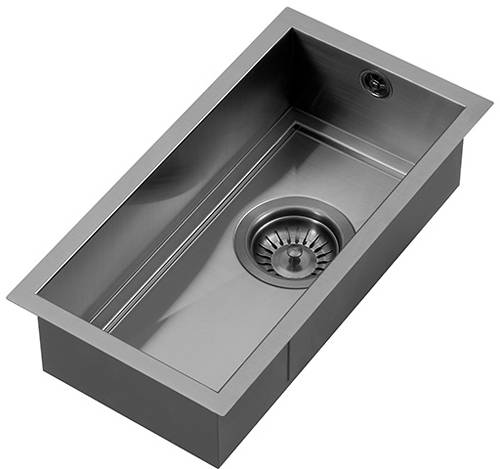 Additional image for Axix Uno SOS Undermount Kitchen Sink (190x400mm, Gunmetal).