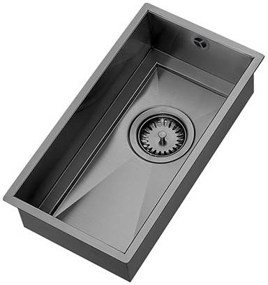 Additional image for Axix Uno QG Undermount Kitchen Sink (210x420mm, Gunmetal).