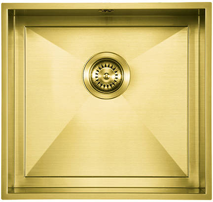 Additional image for Axix Uno QG Undermount Kitchen Sink (450x420mm, Gold Brass).