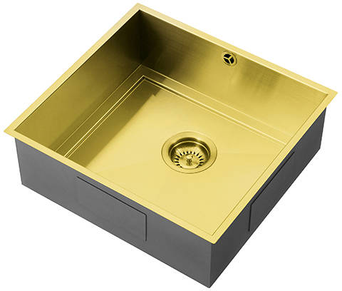 Additional image for Axix Uno QG Undermount Kitchen Sink (450x420mm, Gold Brass).