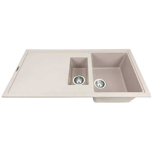 Additional image for Bladeduo 150i Inset 1.5 Bowl Kitchen Sink (1000x500, Champagne).