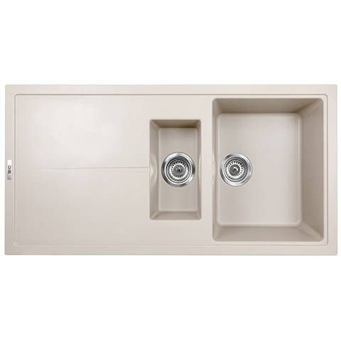 Additional image for Bladeduo 150i Inset 1.5 Bowl Kitchen Sink (1000x500, Champagne).