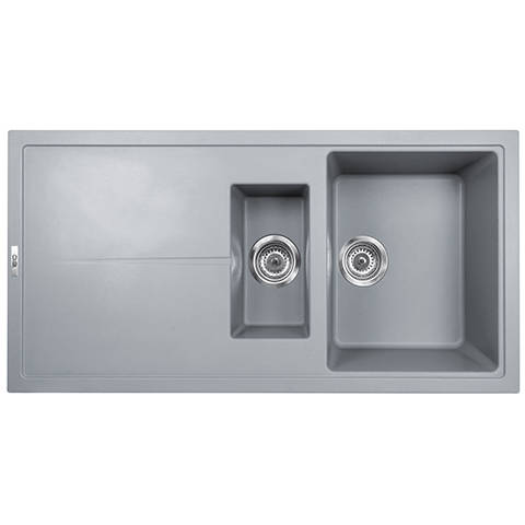 Additional image for Bladeduo 150i Inset 1.5 Bowl Kitchen Sink (1000x500, Metallic Grey).