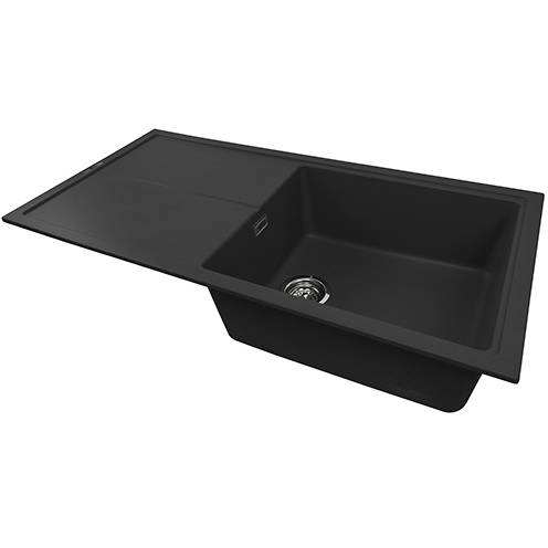 Additional image for Bladeuno 100i Inset 1.0 Bowl Kitchen Sink (1000x500, Metallic Black).