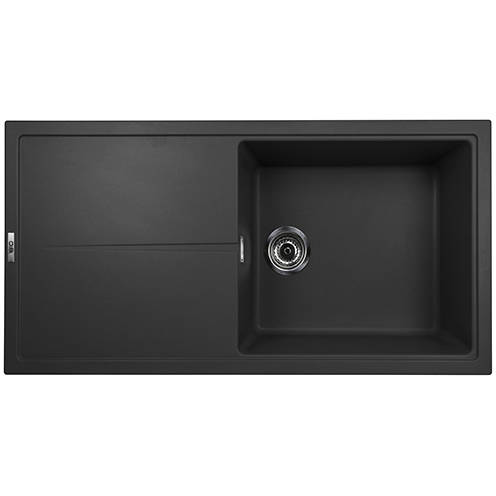 Additional image for Bladeuno 100i Inset 1.0 Bowl Kitchen Sink (1000x500, Metallic Black).