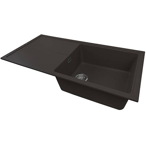 Additional image for Bladeuno 100i Inset 1.0 Bowl Kitchen Sink (1000x500, Mocha).