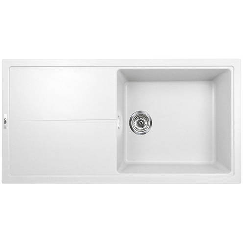 Additional image for Bladeuno 100i Inset 1.0 Bowl Kitchen Sink (1000x500, Polar White).