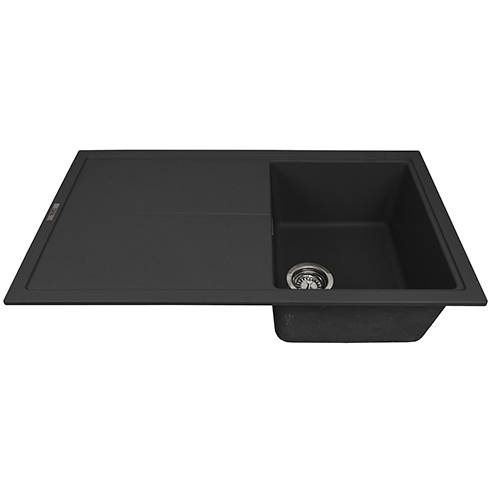 Additional image for Bladeuno 860i Inset 1.0 Bowl Kitchen Sink (860x500, Metallic Black).