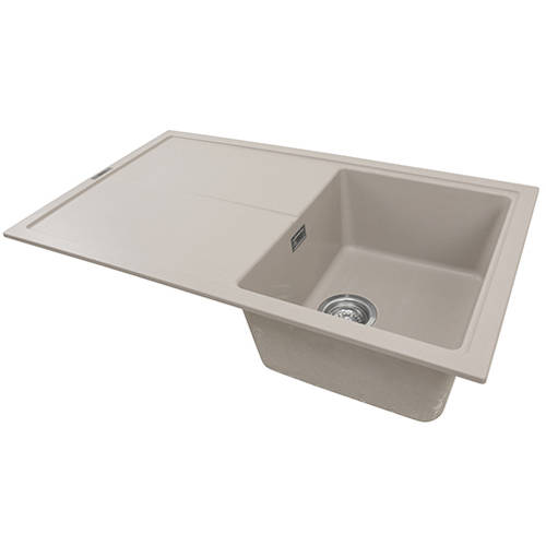 Additional image for Bladeuno 860i Inset 1.0 Bowl Kitchen Sink (860x500, Champagne).