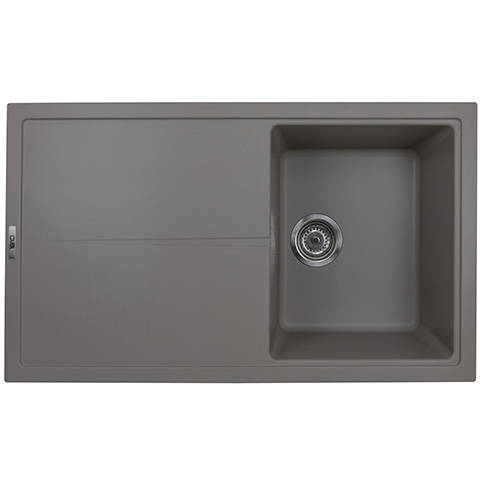 Additional image for Bladeuno 860i Inset 1.0 Bowl Kitchen Sink (860x500, Concrete).