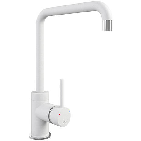 Additional image for Purquartz Cascata Kitchen Tap (Polar White & Chrome).