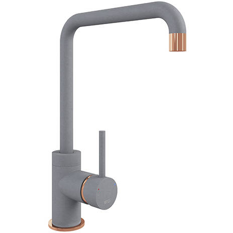 Additional image for Purquartz Cascata Kitchen Tap (Metallic Grey & Copper).