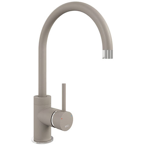 Additional image for Purquartz Courbe Kitchen Tap (Concrete & Chrome).