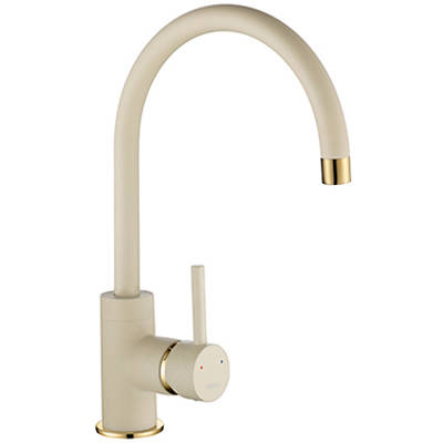 Additional image for Purquartz Courbe Kitchen Tap (Champagne & Gold Brass).