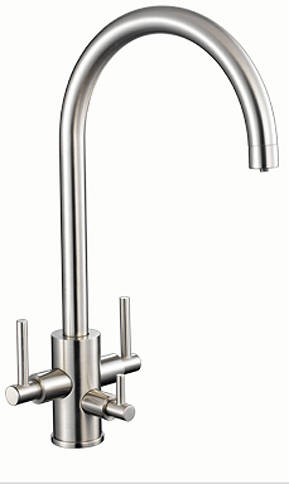 Additional image for Curvato Trio 3 In 1 Filtered Kitchen Tap (Brushed Steel).
