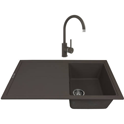 Additional image for Kitchen Sink & Tap Pack, 1.0 Bowl (860x500, Mocha).