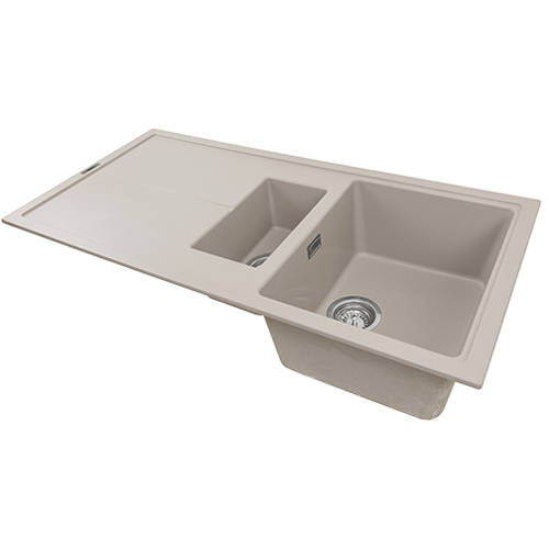 Additional image for Kitchen Sink & Tap Pack, 1.5 Bowl (1000x500, Champagne).